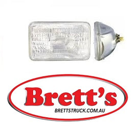 15401.112 RH RIGHT HAND OR LEFT LH OUTER HEADLAMP SQUARE RECTANGLE  SEALED HEADLIGHT HEAD LIGHT LAMP FORD TRADER 12V 12 VOLT 65/55W
