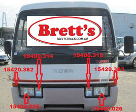SPEC 15400.315 LH LEFT HAND PASSENGER SIDE FRONT FOG LAMP ROSA BUS BE434 1986-1993 IMPORT (Copy)
