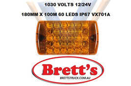 ZZZ 15440.107 12/24V AMBER LED BLINKER 12V - 24V 10-30V VEXEL VX701 VX701A 180MM X 100MM