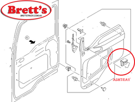 ZZZ 1764580831 RIGHT SIDE RH ASHTRAY ASH TRAY FSR FRR FVR FSR FTS 96-08 FTR RHD 1996-2006 FVR 1996- GVR 1996- FSR FVZ FVR FVM FVZ 1764580830 176480831