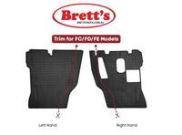 18880.100 RUBBER FLOOR MAT SET OF 2 SUIT HINO  FC4J FD1J FG1J FL1J FM1J  FT1J GD1J GH1J GT1J RANGER PRO 2003-2008