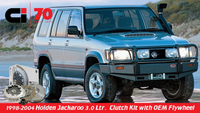 DMR1671N CLUTCH KIT PBR Ci HOLDEN JACKAROO U8 UBS73 03/1998~09/2004 4 Door SUV 3.0 litre, DIESEL, 4JX1T I4 16v DOHC Turbo EFI [118KW] 4WD,AT/MT,[JAPAN] 3096  With Flywheel  REPLACES Dual Mass Flywheel     DMR1671 R1671 R1671N GMK-7409SMF