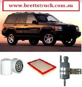 KIT9819 FILTER KIT JEEP GRAND CHEROKEE  WJ  WG  4.7L V8 PETROL MPFI 4WD 8CYL 2000-2005  OIL FUEL AIR FILTERS LUBE SERVICE SET KIT