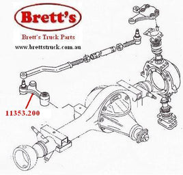11353.200 RELAY HAND PASSENGER SIDE ARM TIE ROD 4X4 4WD 4 WHEEL DRIVE ISUZU  ISUZU NPS75 4X4 4WD 4HK1T 5.2L 2005-2008 ISUZU NPS75 4X4 4WD 4HK1-TCN 5.2L 2008-2011