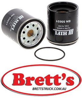 SN55031 FUEL FILTER  BALDWIN BF12780 BALDWIN BF1278O IMPREFIL IF3187 INGERSOLL-RAND 16539462 INGERSOLL-RAND 22662860 INGERSOLL-RAND 54468178 LUBER-FINER LFF9012