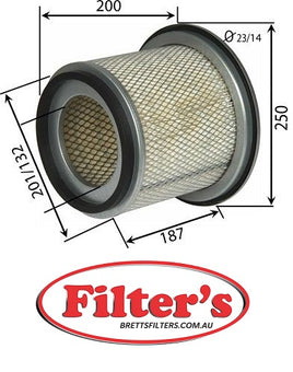 SA 8672 SA8672 AIR FILTER HIFI NISSAN 4X4 PATROL GR 4,8I PATROL GR 4,5I