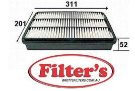 SA 5104 SA5104 AIR FILTER TECNOCAR A2006, TOYOTA 178010W010, UFI 3020400, UNIFLUX XA554, VASCO-FILTERS A992, VIC A523, VIC A526, WEGA JFA0977, WIX 46006, WIX WA6,