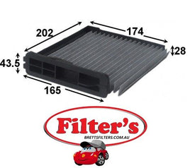 BIO AC208B Cabin Air Filter Biofunctional AC208  AC208C  CABIN AIR FILTER  FP RYCO  RCA284 RCA284P RCA284C RCA284MS CAV-18190 CAV18190 CAV18310 CAV-18310 CAC18310 CAC-18310 CAC18190 CAC-18190  SAKURA RYCO MANN