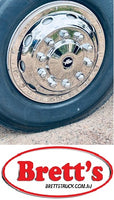 ISRT225FWN 22.5'' FRONT STAINLESS STEEL WHEEL COVER SIMULATOR HINO MITSUBISHI FUSO ISUZU SUITS 22.5" WHEELS HOLD ON WITH SECURITY SCREWS SS225FWN SS225 SS22.5"   ISRT225 NISSAN UD FVR FVM FVZ