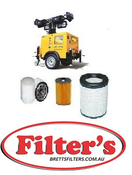 KITT008  FILTER KIT  JCB Lighting Tower – LT9 Year : 2011-01 > Eng. make : YANMAR Eng.type : 3TNV76 OIL FUEL OUTER AIR FILTER SET