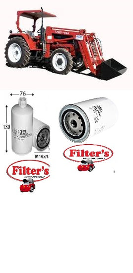 KITF002 FILTER KIT FOTON TRACTOR / EUROLEOPARD  FT604 4X4 60HP With 4 cylinder Chinese Perkins engine  OIL FUEL FILTER SERVICE KIT Foton Lovel