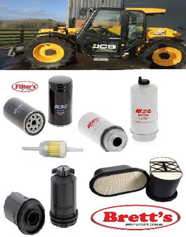 KITJ101 FILTER KIT JCB 527-58 AGRI PLUS ECOMAX 110HP 2019- OIL FUEL AIR FILTER PRIMARY  SET KIT