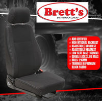 SPEC SEAT307 RH DRIVERS SEAT ASSY ASSEMBLY Durable BLACK Fabric Material TRIM  FUSO CANTER      FEB21  515 2011-2020     FEB51  615 2011-2020   FEB71  815 2011-2020        FEB91   FEC71  FEC81  715  FEC91  918 FECX1   FGB71  715 2011-2020