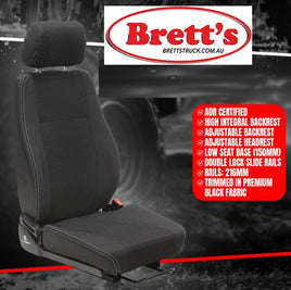 SEAT105 Drivers Seat to suit HINO DUTRO Drivers Static Seat to suit Hino Dutro and 300 Series 2012-  XZU700 616 N04C-US 4.0L 2011-  XZU710 616 716  816  N04C-US 4.0L 2011- XZU710 617 717  817 N04C-US 4.0L 2011- XZU720  XZU730 N04C-UT 4.0L 2011-