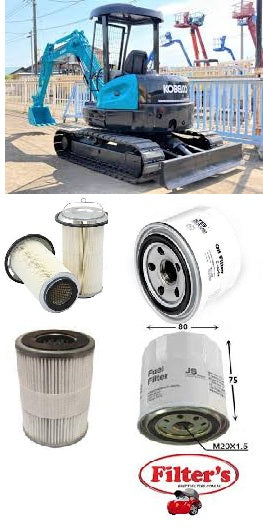 KITK310 FILTER KIT KOBELCO SK  KOBELCO - SK40SR5 SK40-SR5  WITH YANMAR 4TNV88 ENGINE EXCAVATOR  FILTERS   OIL FUEL  OUTER AIR FILTER HYDRAULIC SET