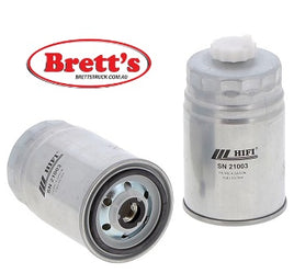 SN21003 FUEL FILTER HIFI ARGO-TRACTORS E3541384M1 CNH 51508760 CNH 73300485 KIRLOSKAR 0392242000 MANN WK8422 NEW HOLLAND 51508760 NEW HOLLAND 73300485 SF-FILTER SK48958 WATSUN-FILTERS CX6510