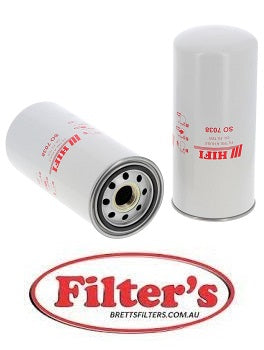 SO 7038 SO7038 OIL FILTER MANN & HUMMEL W131451, MDF MDL8002, MWM 12128936, MWM 605412970039, ONERGYS 30000012, ONERGYS 30000748, ONERGYS 30001227, ONERGYS 30001659, ONERGYS 30001850, SF-FILTER SP4296, WISMET WOS45160,