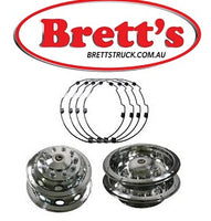 ISRT195SET SS195SET 19.5" WHEEL COVER SIM SET SIMULATOR S/STEEL STAINLESS STEEL  19.5" WHEELS OFFSET WHCVR19 WHCVR19SS WHCBR195SS  WHCVR-195  WHCVR-195SS ISUZU    FSD34 2008-   FSR34 2008-    FSR   NQR75 2005-  NQR