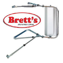 ZZZ CM2006 COMPLETE MIRROR BRACKET ASSY ALUMINIUM 16" VERSUS BRAND Westcoast Mirror Kit 16" Aluminium. Part No VM1600 • Suits Most Vehicles • High Polish Aluminium  • Anti-Shatter Film 18807.030