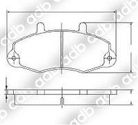 DB1340PM DISC PAD FRONT FORD TRANSIT 120 (SWB) VAN 1991-01 ADB1340 DB1340  TRW GDB1084 TRW GDB1572 JCP700