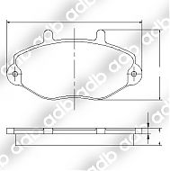 2335149 DB1317PM FRONT DISC PAD SET FORD TRANSIT 130 150 190 VAN 1992-2001 DB1 ...