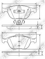 DB1666PM DISC PAD SET FRONT FORD TRANSIT C0NNECT LCV 02- ADB1666 DB1666 JCP1444 Fiesta2.0MK 6 (2002-2009)12/04-05/09F FordFocus2.0MK 1 (1998-2005)08/02-11/04F FordFocus2.0MK 1 (1998-2005)