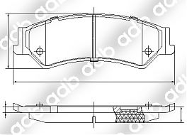DB1675PM DISC PAD SET REAR FORD  TERRITORY 4.0TS TX GHIA 2WD 4WD 04- DB1675 DB1675HD GDB7685 LUCUS TRW DB1675-4 ADB1675