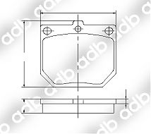 DB0396PM FRONT DISC PAD SET NISSAN 720 SERIES UTE PICK UP 4WD 84-86 DB0396 DB396 ADB396