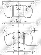 DB1108PM FRONT DISC PAD SET FORD Fairlane NA NC NF NL AU EA Falcon EB ED EF - EF XH AU LTD DA DC DF DL   DB1108L DB1108 ADB1108