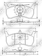 DB1109PM REAR DISC PAD SET FORD Fairlane 88-95 Falcon EA EB ED XG XH Longreach LTD DA DC DB1109HD DB1109 ADB1109