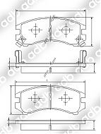 DB1117PM  DISC PAD SET FRONT NISSAN SILVIA GAZELLE SENTRA PULSAR 180SX SUZU SWIFT DB1117 HOLDEN ASTRA ADB1117