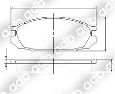 DB1146-4WD DISC PAD SET REAR NISSAN PATROL FORD MAVERICK DB1146  GDB745 DB1146 DB1146PM ADB1146