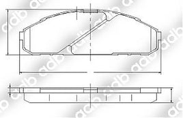 DB1257PM DISC PAD SET 4WD NISSAN PATROL FRONT DB1257  FordRaider1992 - 1993SWB, LWB, Pick Up and WagonADB1257  NissanPatrol1992 - 1998GQ 4x4 Ti, ST (VRG Y60) EFI Twin Piston CaliperADB1257