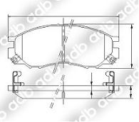 DB1297 FRONT DISC PAD SET MITSUBISHI EXPRESS L400 TRITON 4x4 STARWAGON DB1297 DB1297-4 SUMITOMO SN840 TEXTAR 2329015514 TOYOTA V9118-M013 TRW GDB1286 WVA 23290 ADB1297