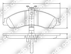 DB1331PM  FRONT DISC PAD SET HOLDEN Adventra CX6 CX8 LX8 4D Wagon Commodore VT VU Utility VX VY VZ Crewman 2003- Monaro CV6 CV8 Std Caliper VZ Monaro V8 Statesman / Caprice WH WK WL Utility VU VY VZ V6 V8 Pontiac GTO GDB7587 ADB1331 DB1331