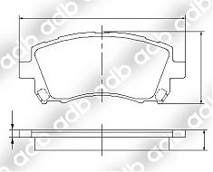 DB1342PM DISC PAD SET  FRONT SUBARU FORRESTER OUTBACK LIBERTY TURBO IMPREZA LEGACY ADB1342 DB1342  TOYOTA V9118-F009 TRW GDB3217 WVA 23558 WVA 23559