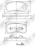 DB1380PM FRONT DISC PAD SET FRONT DAIHATSU 1998-2005 SIRION YRV WAGON 1.3 2001-2005 DB1380HD  GDB3220 DB1380 ADB1380