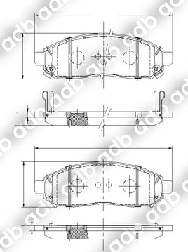 DB1835-4WD DISC PAD SET FRONT D40 NAVARA 05- 2.5TDI ADB1835 DB1835 GDB3404 SUZUKI 55210-50Z00 SUZUKI 55210-82Z00 TRW GDB7718 TRW GDB3404 WVA 24227 WVA 24228 GDB3404-4WD DB1835-4 DB1835B DB1835CP DB1835HD