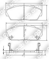 DB0436PM DISC PAD SET FRONT HONDA LEGEND 2.0 KA1 2.5 KA2 85-87 DB436 ADB436