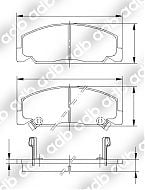 DB1259PM FRONT DISC PAD SET HONDA CIVIC BREEZA 1.3  91-95 1.3 1.5 SEDAN HATCH  DB1259 ADB1259