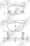 DB1174PM DISC PAD SET REAR  HYUNDAI ELANTRA LAVITA 1.8 FC 2001- DB1174 DB1174HD DB1174GCT  GDB1010 ADB1174