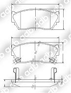 DB1210PM FRONT DISC PAD SET MAZDA  FAMILIER WAGON NISSAN NX ADB1210 DB1210 NISSAN 41060-1N060 NISSAN AY040-NS039 NISSHINBO PF-2356