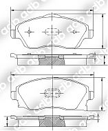 DB1471PM DISC PAD SET FRONT HOLDEN BARINA XC 1.4L 2001 - COMBO XC 2001 - TIGRA XC 1.8 2005 - ADB1471 DB1471 DB1471L JCP1424