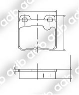 DB1229PM REAR DISC PAD SET HOLDEN ASTRA TS TR GL GSi 1.8 2.0 Calibra Vectra OPEL Omega  DB1229 ADB1229