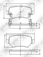 DB1511PM DISC PAD SET REAR HOLDEN ASTRA TS 1.8 1998- DB1511 GDB1515 DB1511HD DB1511L JCP1521 FDB1521 ADB1511