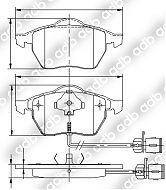 DB1404PM DISC PAD SET FRONT AUDI QUATTRO ADB1404 DB1404 DB1404L DB1404HD VOLKSWAGEN PASSAT 4B0698151J FDB1167 4A0 698 151 K AUDI4A0 698 151 D BENDIX AUSDB1404 NiBKPN0300W