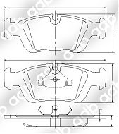 DB1242PM DISC PAD SET FRONT JAGUAR SOVEREIGN jag 4D SEDAN 4.0 1990-94 DB1242 ADB1242