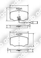 DB1153PM DISC PAD SET FRONT JAGUAR XJ SERIES  XJ6 3.6 4.0 3.6L 4L  1987-89 ADB1153 DB1153 DB1153HD GDB421 DB1153GCT DB1153BM DB1153AD