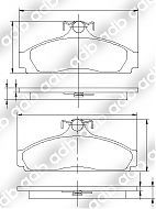 DB1076PM FRONT DISC PAD SET HOLDEN CAMIRA JB JD JE 1982-1989 DB1076L GDB7508 TRW DB1076HD DB1076GCT ADB1076 ADB1076L