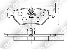 DB1251PM DISC PAD SET REAR JAGUAR SOVEREIGN 4D SEDAN 4.0 1990-94  DB1251 ADB1251